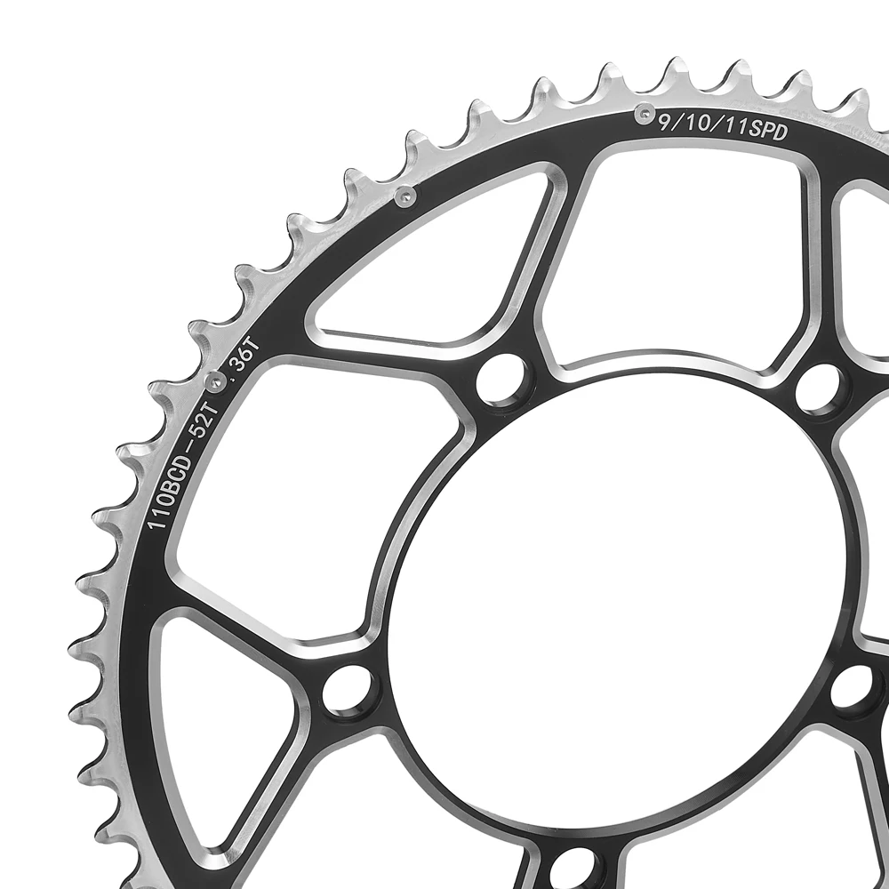 Bike Crankset VXM Bicycle Double Chainring 110BCD 34T 50T 36T 52T 39T 53T Road Bike Crankset Riding Disc Aluminum Chainwheel Folding Bike Disc