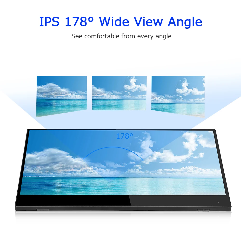 Eyoyo ޴ 4K IPS ġ ũ 1080p ̹ , LCD HDMI USB C Ÿ ÷, PC Ʈ  PS4 ġ XBOX, 15.6 ġ