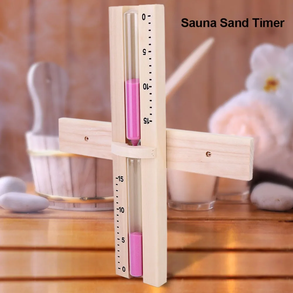 15 минут сауна комната песочные часы стеклянный таймер настенный деревянный Часы стеклянный таймер с розовыми песками