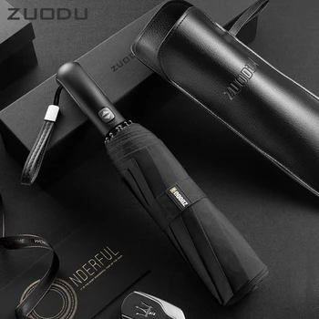 

Umbrella Rain Women Windproof Automatic Men Folding Rain Big Umbrella Strong Windproof Car Business Quality Umbrella Gift Box