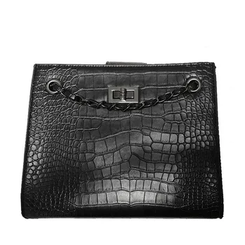 

Wild Women's Handbags Crocodile Large Capacity Vintage Female Totes PU Letter Casual Shoulder Bags Purse Fashion Crossbody Bags