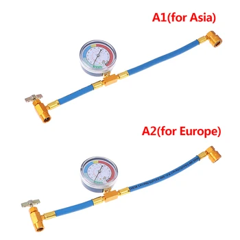 

60 cm Universal Car Air Conditioning AC Refrigerant Recharge Hose Pressure Gauge air conditioner for R134A R12 car