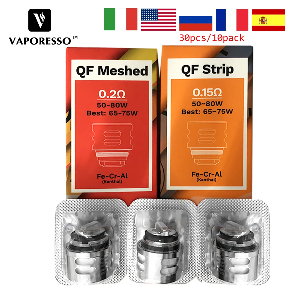30 шт. Vaporesso SKRR S бак 80/Вт сменная катушка QF полоски 0 15 Ом и сетка 2 для комплекта Luxe TC