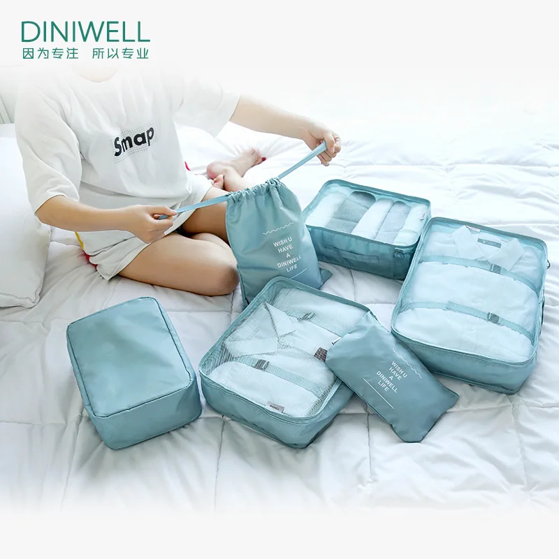 

Diniwell New Style Waterproof Travel Storage Bag Luggage Clothes Organizing Folders Storage Set Six Pieces Set