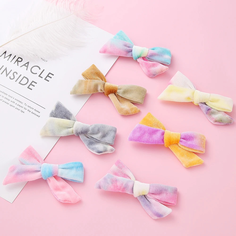 36 шт./лот 2020 Новинка 4 &quotРадужный Цвет Гладкий бархатный галстук повязка на