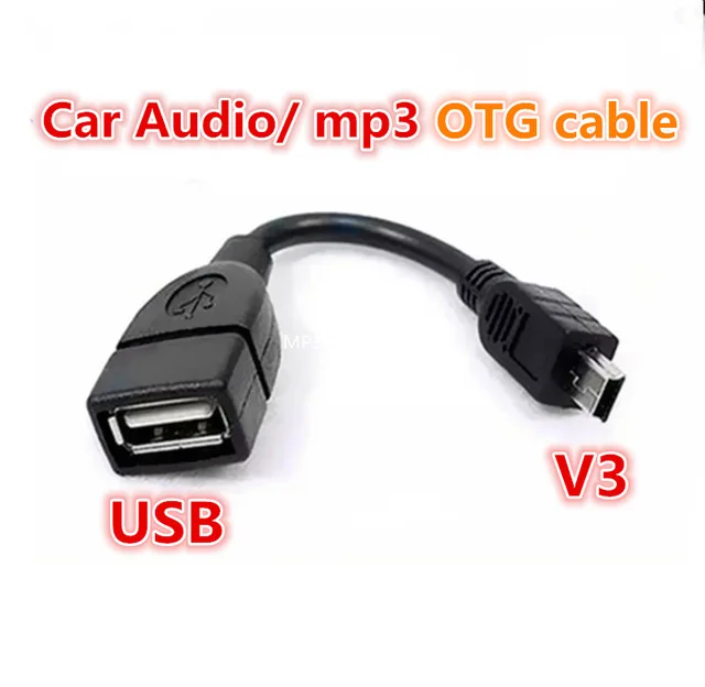 Test before send USB A Female to Mini USB B Male Cable Adapter 5P OTG V3 Port Data Cable For Car Audio Tablet For MP3 MP4 1