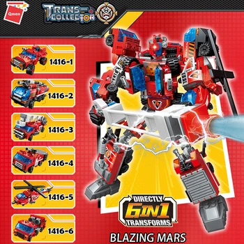 

1416 Blazing Robot Warrior Mini Model Bricks Friends Compatible Toys Sets Figures Educational Building Blocks for Kids
