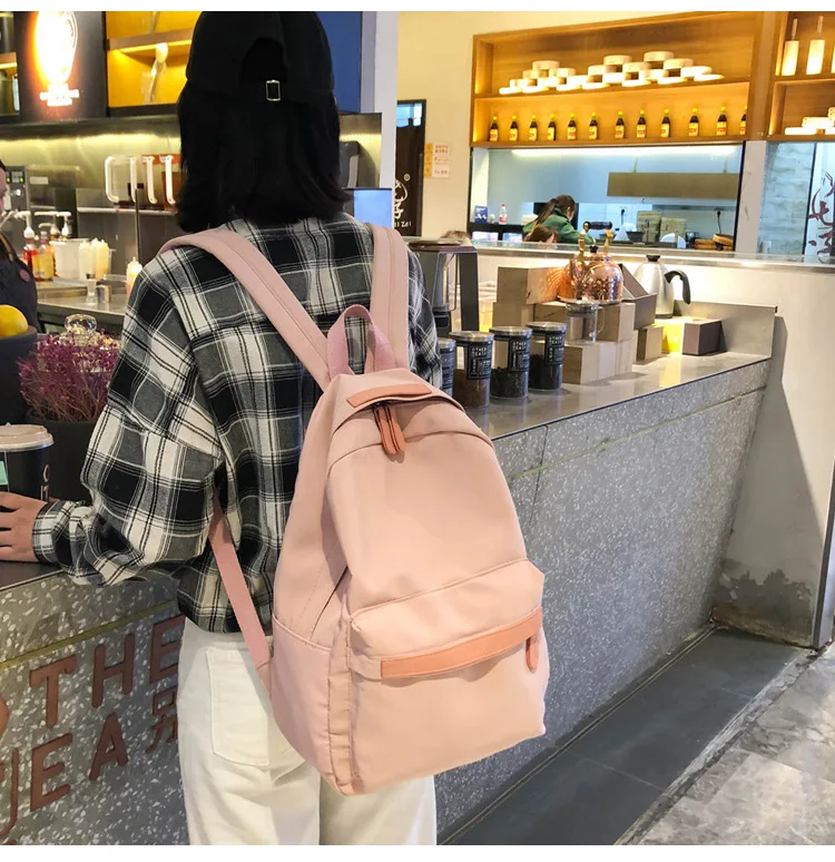 Хит, женский корейский рюкзак Harajuku Ulzzang для старшеклассников, простой универсальный рюкзак для кампуса, модный рюкзак, нейлоновый рюкзак