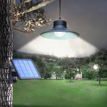 

Chandelier Solar LED Light With Remote Control Solar Lamp Retro Lampshade Bulb Solar Panel 9.8ft Cord Outdoor Solar Garden Light