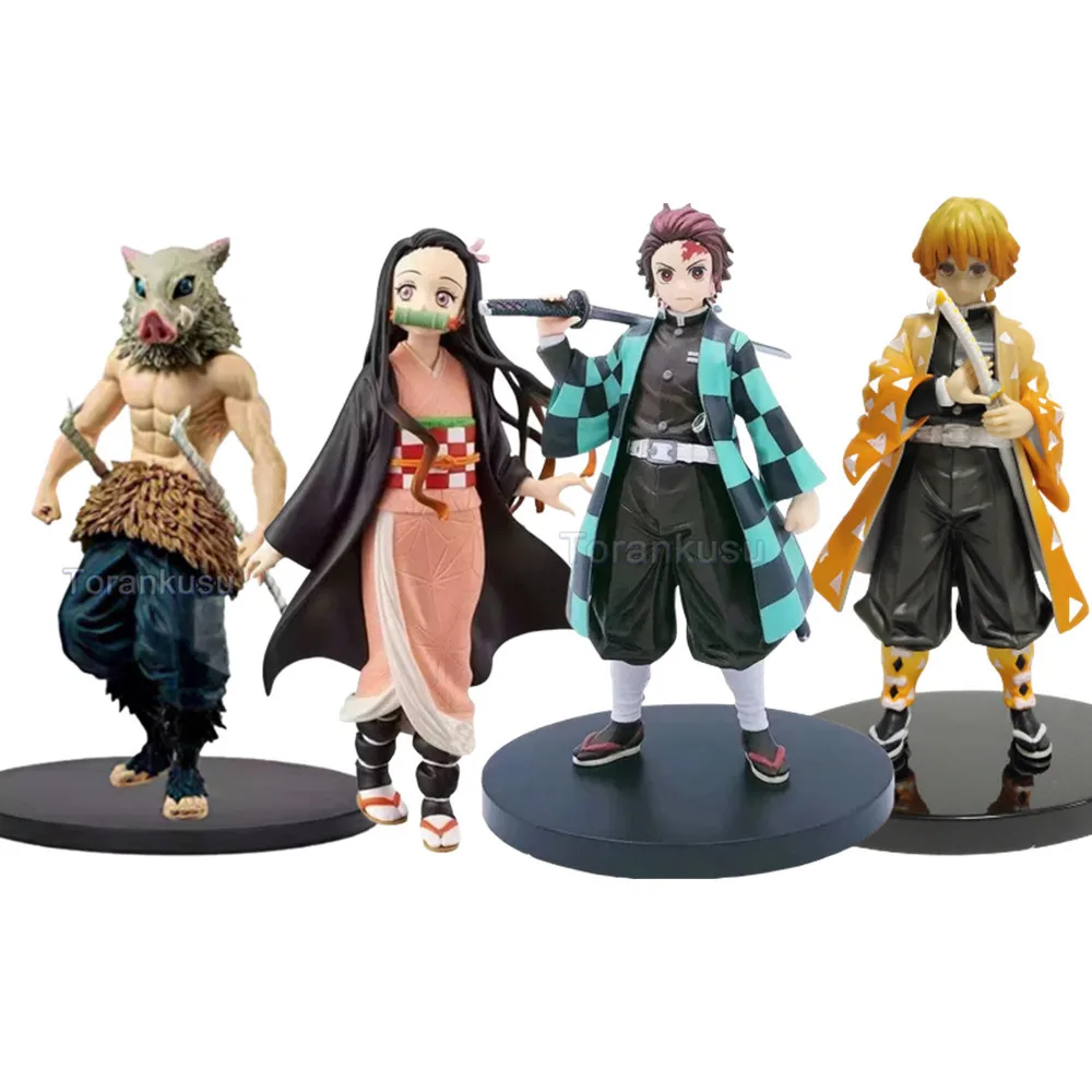 Demon Toys Action Figure Kamado Nezuko Kamado Tanjirou Anime Gift Agatsuma Zenitsu Demon Slayer Model Doll Figurines Toys Demon