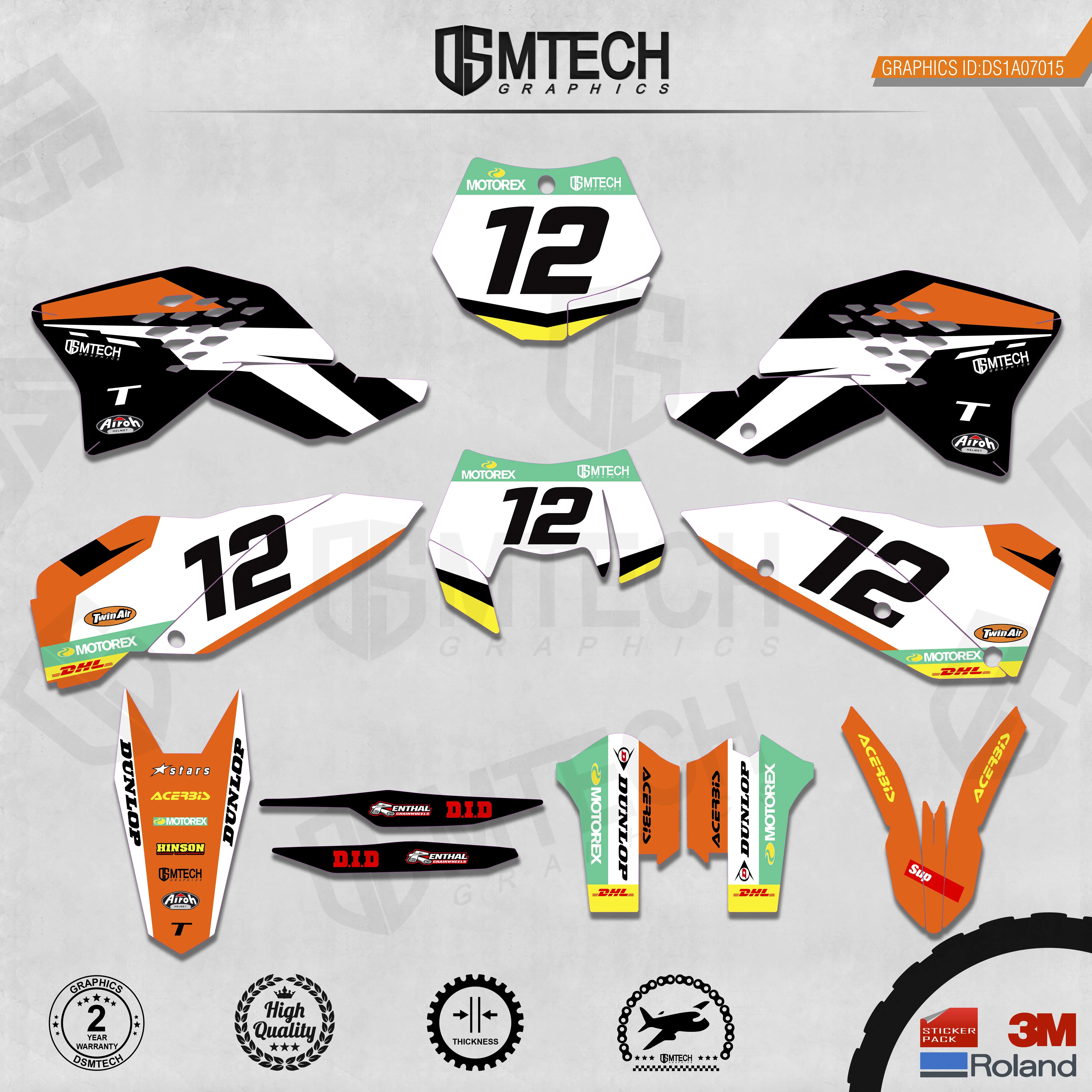 DSMTECH Customized Team Graphics Backgrounds Decals 3M Custom Stickers For 2007-2010 SXF  2008-2011 EXC Supreme 015 бинокль konus supreme 2 10x26 wa