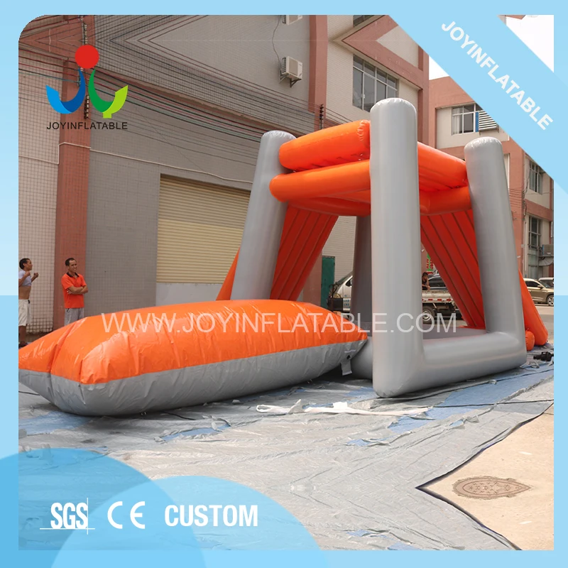 

Commercial Inflatable Floating Water Slide Climb Tower With Inflatable Zone Blob