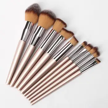 

10pcs Professional Makeup Brushes Set Eye brow Shadow Blusher Powder Foundation Brush Wood Handle Tool Kit