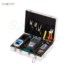

18pcs/set Fiber Tool kit with Fiber Cleaver FC-60S Optic Power Meter FC SC Adapter CFS-2 Fiber Stripper 5km VFL