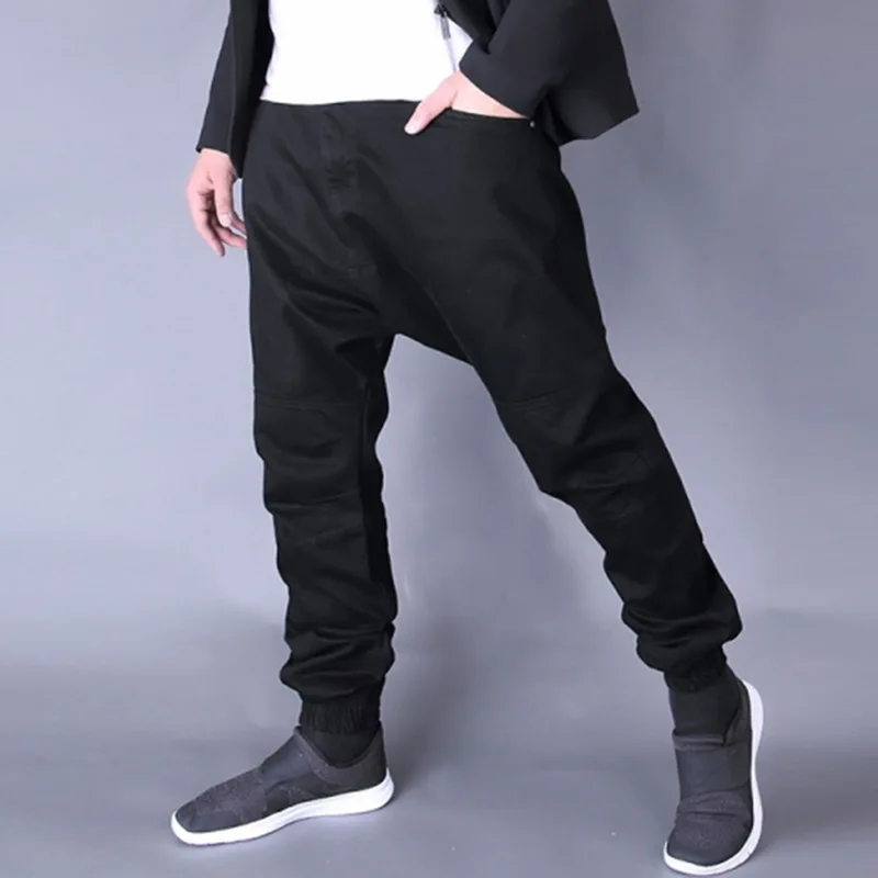 Loose Mens Casual Sports Low Grade Pants Solid Color Hip Hop Cross Pants Bundle Trousers Male Elastic Waist Jogging Pencil Pant