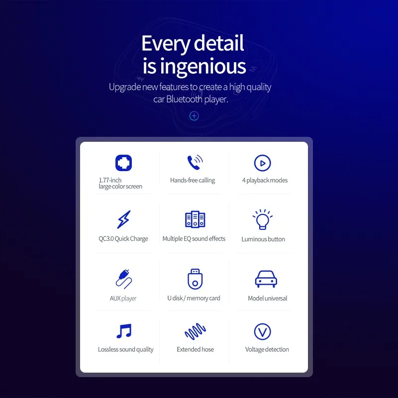Car Bluetooth FM Transmitter Multifunction car Mp3 Player1-