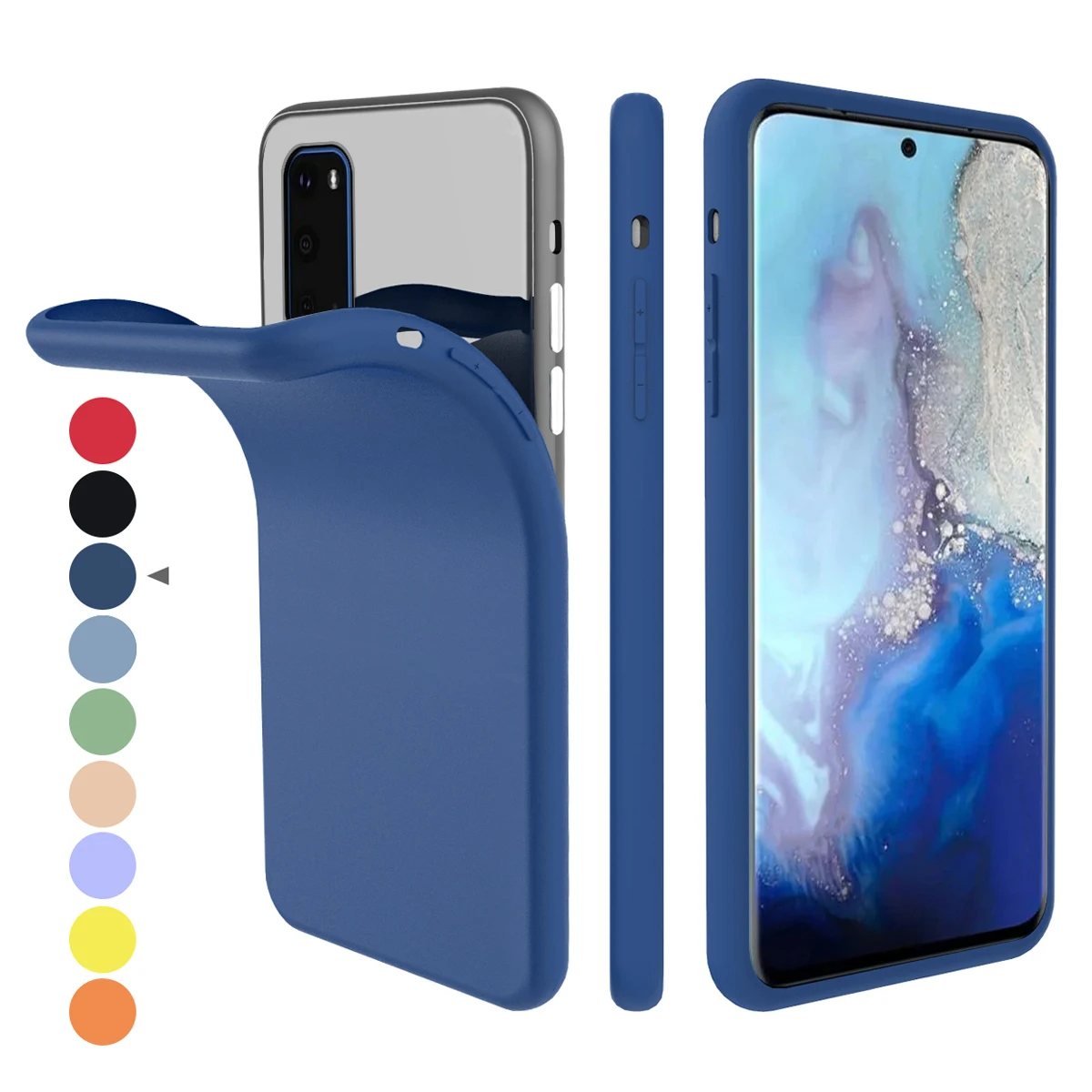 For Samsung Galaxy S20 Plus Ultra Case Soft Silicone Inner Velvet Matte TPU Cover A51 A71 A01 A81 A91 | Мобильные телефоны и