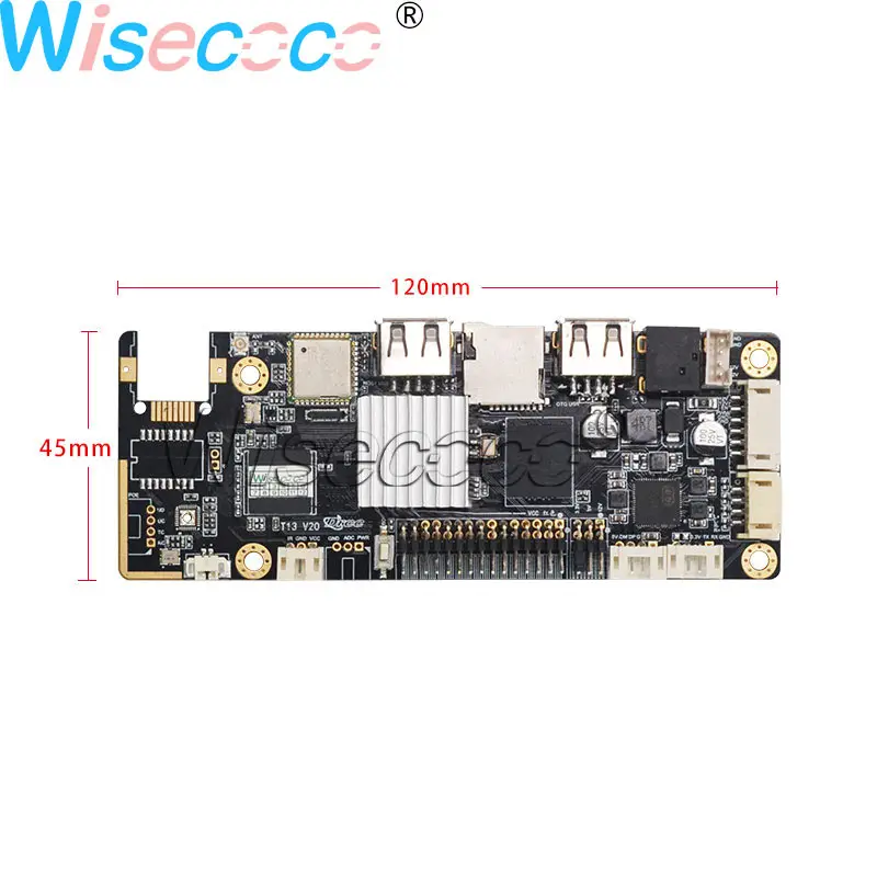 Wisecoco 12,3 дюймов ips ЖК-экран бар дисплей 1000 нит LVDS 50PIN+ USB хост USB OTG Android плата контроллера для автомобиля
