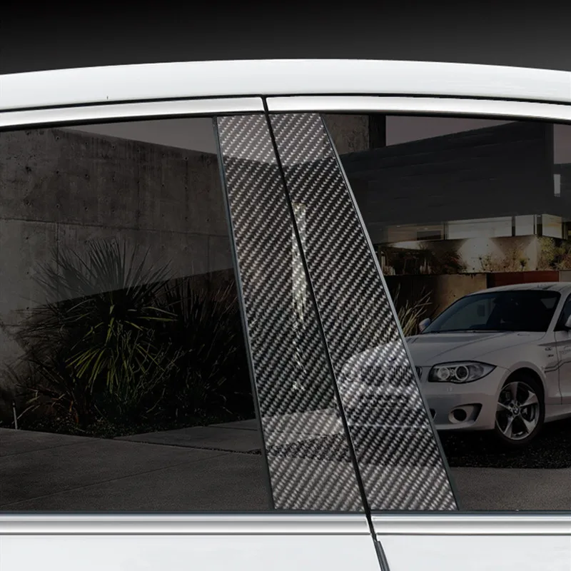 Окна автомобиля B C столбы панели украшения наклейки Накладка для Mercedes Benz C Класс W205 GLC X253 углеродное волокно модифицированные аксессуары
