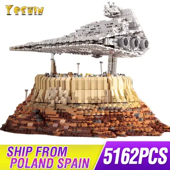 

Mould King Building block MOC Star toys plan Destroyer cruise ship The Empire Over Jedha City model Bricks Toys Christmas gift