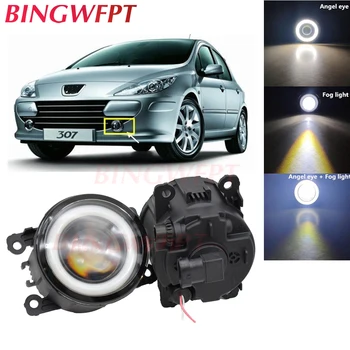 

2x High power H11 LED Fog Lamps Angel Eye light with Glass len For Peugeot 307 2002-2008 For Peugeot 208 2014-2015