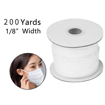 

DIY Elastic Bands for Face Cover /8” Width Facemask Protection Width Elastic Cord for Crafts Elastic Rope Topmask Accessories