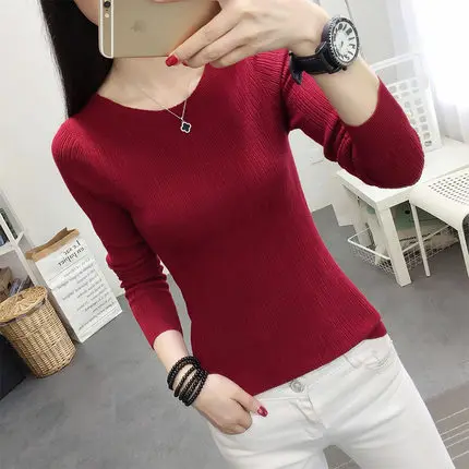 OHCLOTHINGnew style2019, короткий рукав, хлопок, круглый вырез, свитер, Женский рукав, голова, рукав, рубашка, пять, Одноцветный, плотный свитер, тонкий, ремонт