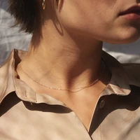 EManco – collier à chaîne Fine en acier inoxydable, pendentifs couleur or, court et Long, cadeau pour femmes, bijoux en acier inoxydable 3