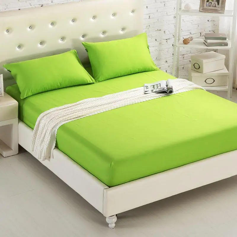 Fitted-Sheet-Mattress-Cover-Solid-Color-Sanding-Bedding-Linens-Bed-Sheets-With-Elastic-Band-Double-Queen (3)