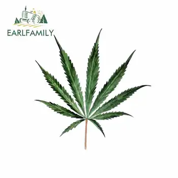 

EARLFAMILY 13cm x 12.6cm Funny Car Stickers for Green Leaf Graphics Personality Decals Auto Vinyl Waterproof Car Accessories