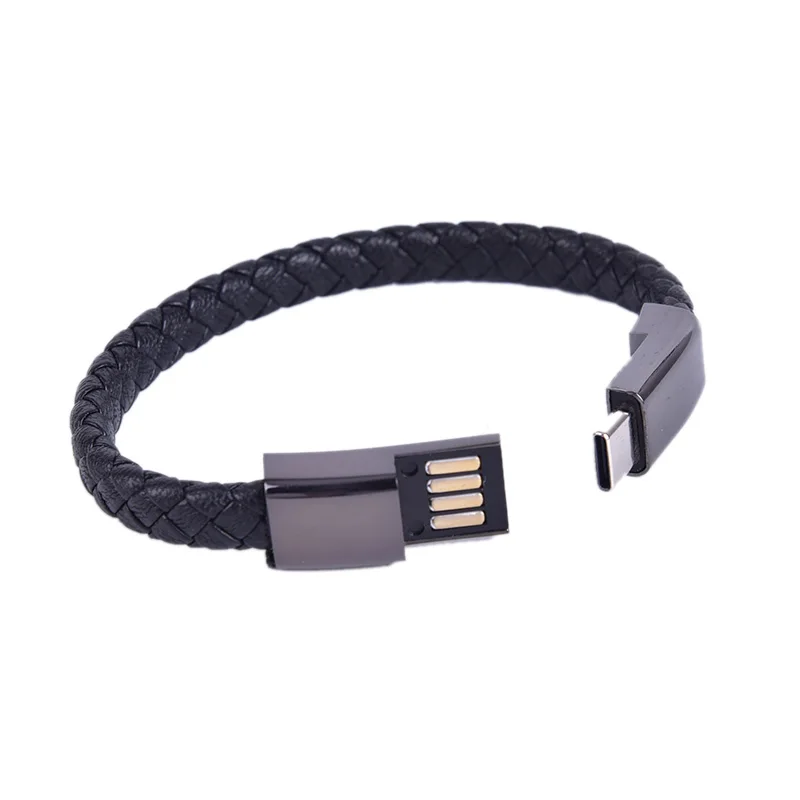 Открытый Портативный кожаный Мини Micro USB браслет зарядное устройство данных зарядный кабель синхронизации для iPhone6 6s Android type-C телефонный кабель