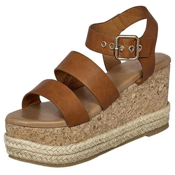 

RIBETRINI New Women Cool Open Toe Platform Sandals Women Fashion Flip Flop Wedges Sandals Concise Summer High Heels Sandals