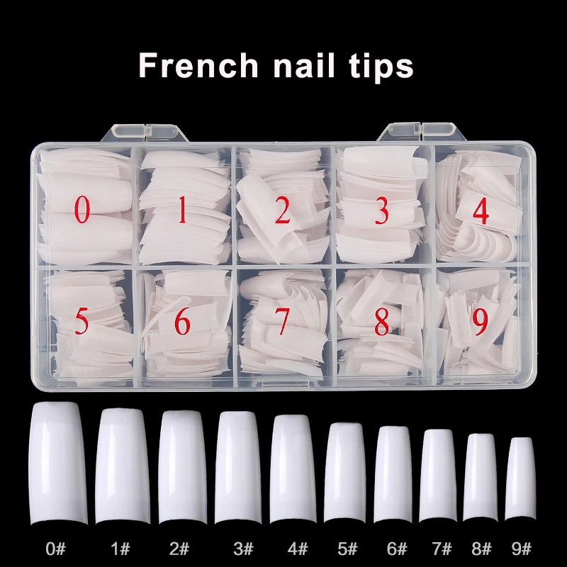 

Artificial White Resharp Nail Tips Lady Acrylic Nails Press On Form For Nail Extension Nail Art Manicure Decoration 500pcs