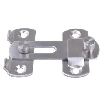 

New Stainless Steel Hasp Latch Lock Sliding Door For Window Cabinet Fitting Mounted Door Buckle Security Sliding Door Latch