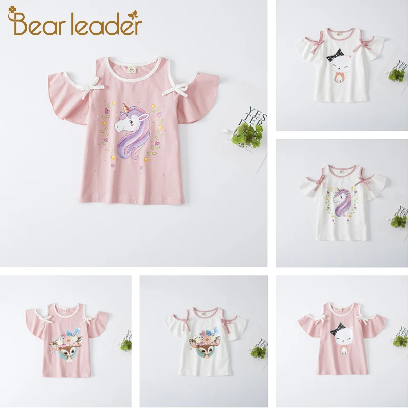 Футболка для девочки Bear Leader детский топ с коротким рукавом и круглым вырезом