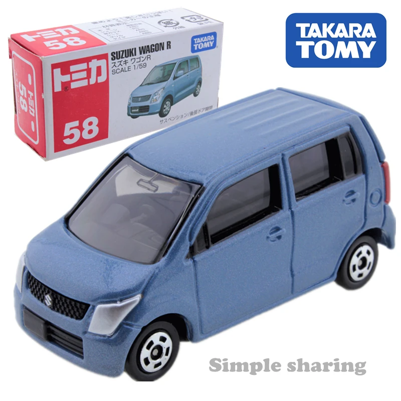 TAKARA tomy tomica No.58 suzuki wagon r model kit hot miniature baby toys pop funny kids bauble diecast van model kit