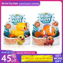 Zuru – jouet de bain robot ALIVE JUNIOR pour bébé, canard jaune, mignon, dessin animé, petit poisson, électronique, flottant, pour enfant