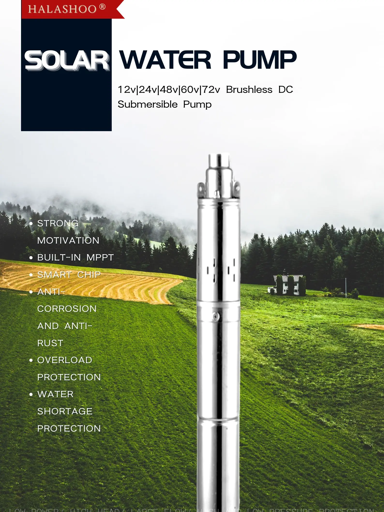 ウォーターポンプ12v 161w 70mヘッド 水中 ディープウェルウェルポンプ ソーラーウォーターシステム ブラシレスファーム 灌漑 パンプス Aliexpress