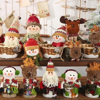 

Christmas Gift Decorations for Home Noel Santa Claus Candy Dragee Apple Gift Bags New Year 2021 Xmas Navidad Presents for Kids