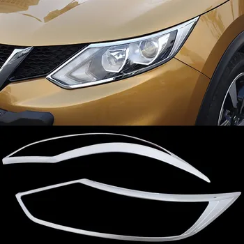 

2 Pcs/Set ABS Trim Protection Accessories Headlight Frame Daytime Running Light Cover For Nissan Qashqai 2016 2017 2018
