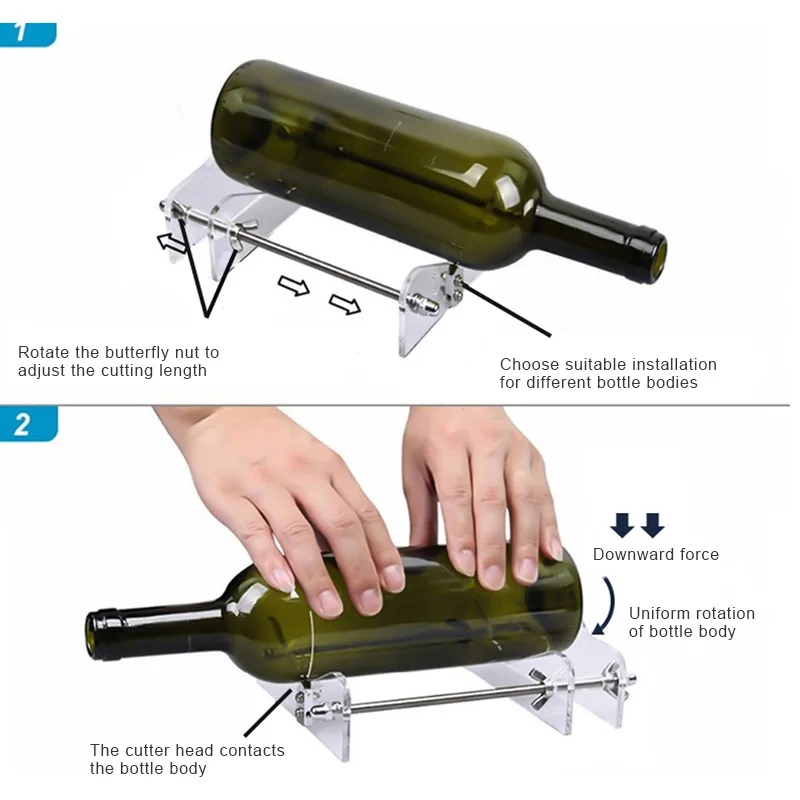 Стеклянная бутылка DIY Резак станок для вина, пива, шампанского бутылки Режущий инструмент для домашний бар AUG889