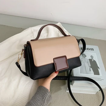 

New Pathwork Leather Handbags Women Crossbody Bags 2020 Fashion Simple Design Ladies Messenger Bags Casual Totes Female Purses