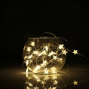 

20/30 Leds Star Shaped LED Fairy String Lights For Festival Holiday Party Wedding Decoration Outdoor Indoor Xmas Party Use