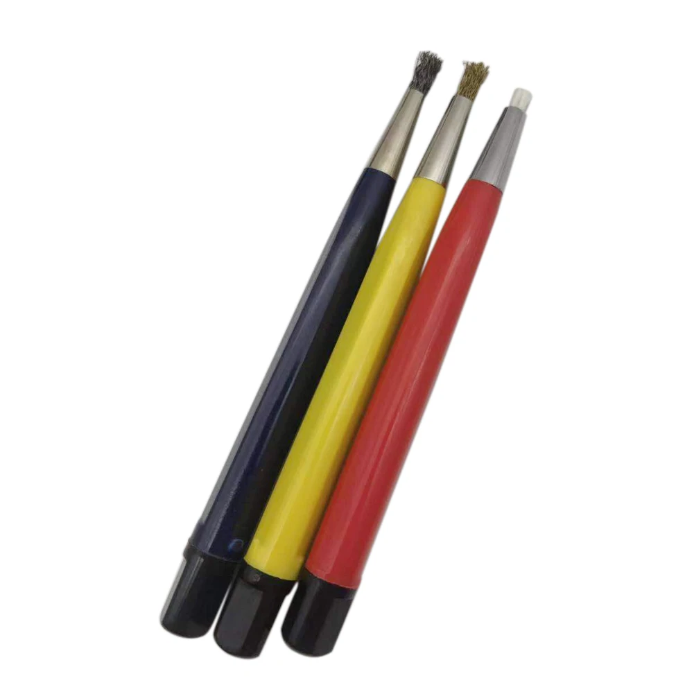 

3pcs Rust Removal Practical Steel Kit Parts Polish Shape Pens Watch Cleaning Tool Glass Fiber Watchmaker Sticker Brass Brush