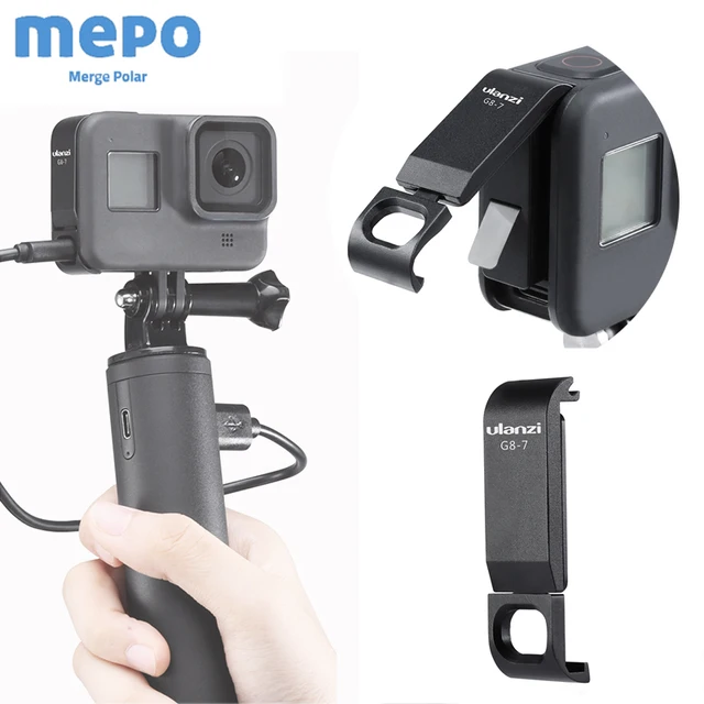 US $11.00 Go Pro 8 Sports Camera Battery Cover Removable Type-C Charging Port Adapter for Gopro Hero Black 8 