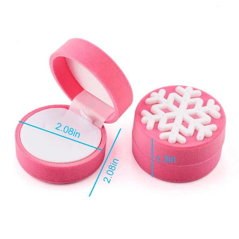 Esagonale Velluto Scatola Anello Personalizzato Singolo/Doppio Slot Per - Foto 2