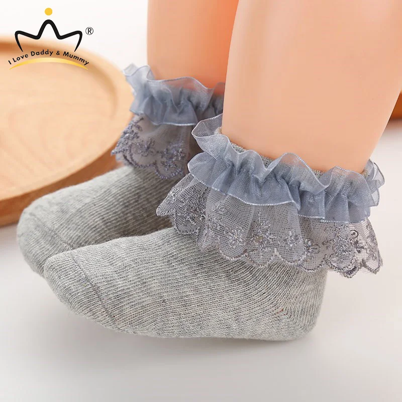 Crib Shoes Socks Newborn Baby-Girl Princess Cotton Pink Cute Flower Soft