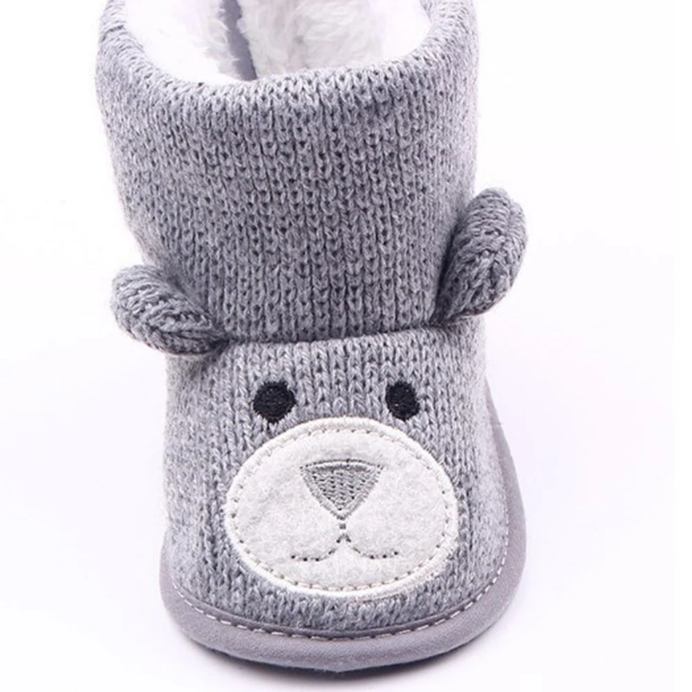 Baby Winter Boots Infant Toddler Cotton Knitted Newborn Cute Cartoon Shoes Girls Boys First Walkers Warm Snowfield Booties Boot