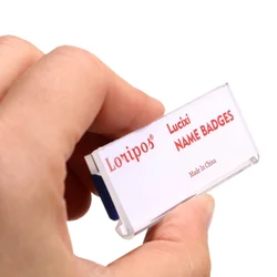 Magnetic Custom Logo Acrylic Student Worker Employee Id Name Badges Name Card Holder Frame Brooch Badges
