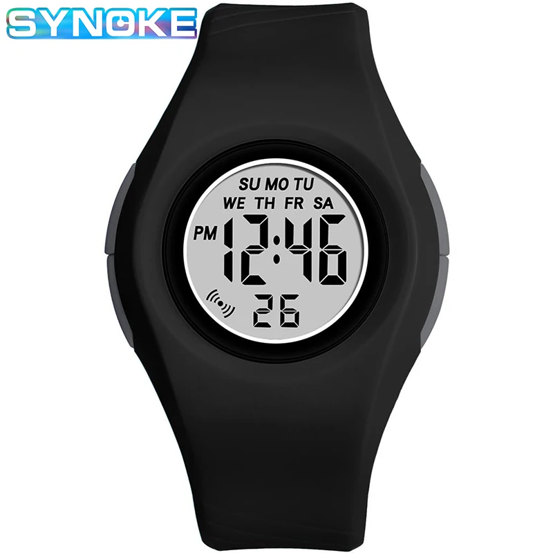 Kids Watches Clock Digital SYNOKE Waterproof Sports Silicone Boys Black 50M Brand Multifunction